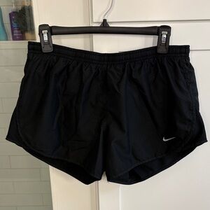 Nike Black Women's Lined Athletic Running Shorts with Reflective Swoosh